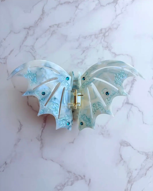 Bat Wing Hair Claw Clip – Pastel Blue