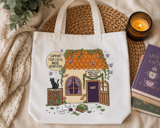 Support Your Local Indie Bookstore Canvas Tote ⭐